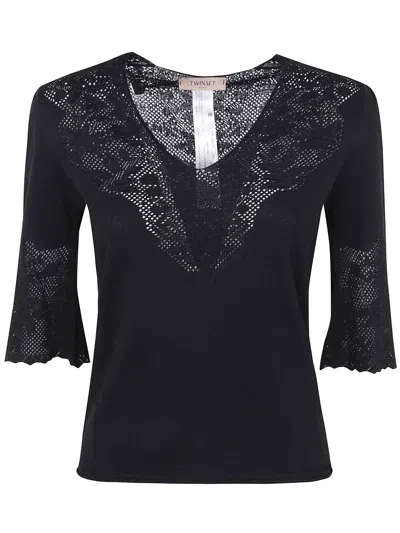 Twinset Twin-set Sweater In Black