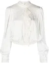 Twinset Floral-lace Pleated Blouse