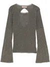 Twinset Pullover Mit Lurex-detail In Beige