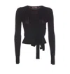 Twinset Bow-detail Top In Black