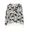 Twinset Cats-jacquard Sweater In Black
