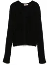 Twinset Ribbed Sweater In Black
