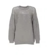 Twinset Maxi Round Neck Sweater In Grey