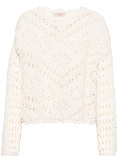 Twinset Twin-set Sweaters In White