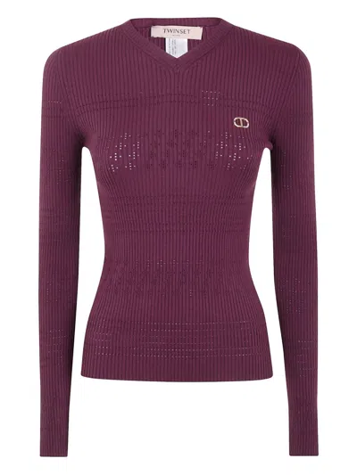 Twinset Twin Set Sweaters Purple