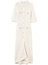 Twinset Crochet-knit Midi Dress In White
