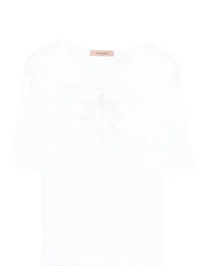 Twinset Twin Set T Shirts And Polos White In Multi