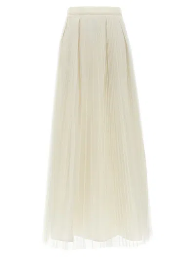 Twinset Twin Set Taffeta Skirt In White