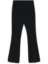 Twinset Twin-set Black Bootcut Trousers With Logo