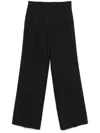 TWINSET TWINSET BLACK WIDE-LEG PANTS WITH RHINESTONES