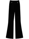 Twinset Oval T Knit Flared Trousers In Black