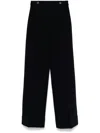 Twinset Cady High-waist Trousers In Blue