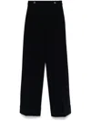 Twinset Cady High-waist Trousers In Blue