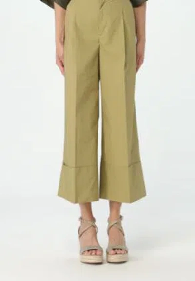 Twinset Twin-set Trousers In Gray/green