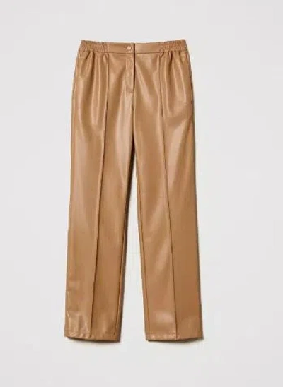Twinset Twin-set Trousers In Brown