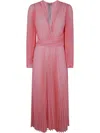 Twinset Twin-set Wrap Midi Dress With Deep V-neckline
