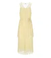 Twinset Twin-set Vanilla Long Pleated Dress In Nude