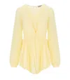 Twinset Twin-set Vanilla Pleated Blouse In Yellow