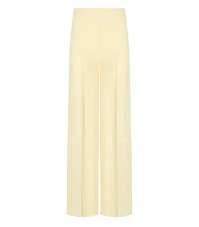 Twinset Twin-set Vanilla Wide Leg Trousers In Yellow