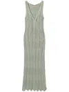 Twinset Twin-set Vibrant Green Twin-set Maxi Dress