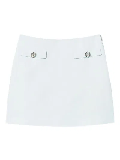 Twinset Twin-set Water Green Linen Shorts