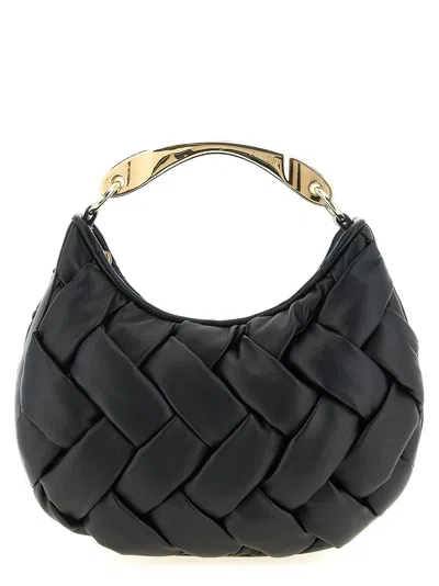 Twinset Twin Set Weaved Handbag In Black