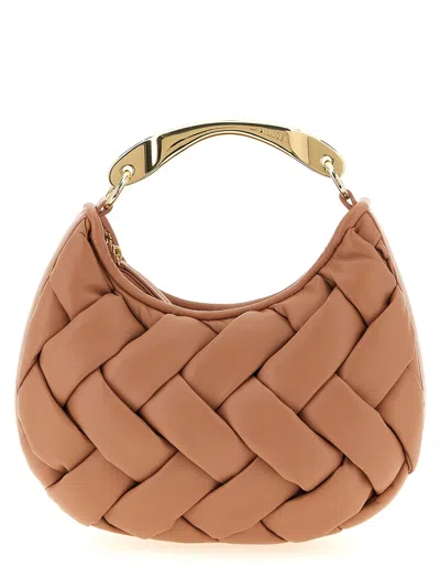 Twinset Twin Set Weaved Handbag In Brown