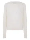 Twinset Twin-set White Cashmere Blend Sweaters In Gray
