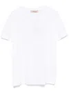 Twinset Twin-set White Cotton Jersey With Embroidery