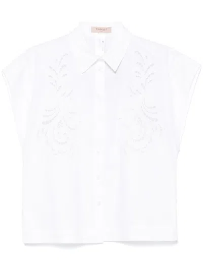 Twinset Twin-set White Shirt With Classic Collar