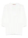 Twinset Twin-set White Shirt With Fitted-cuff Sleeves