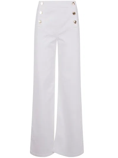 Twinset Twin-set Wide Leg Jeans In White