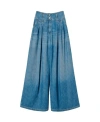 Twinset Twin-set Wide-leg Jeans With Tailored Waistband And French Pockets