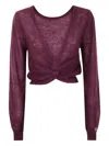 Twinset Jean Noir Avec Ceinture Et Grande Boucle