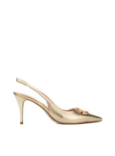 Twinset Slingback With Logo In Oro