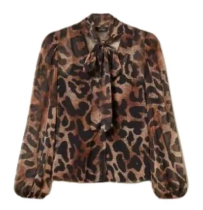 Twinset Animal-print Voile Shirt In Animal Print