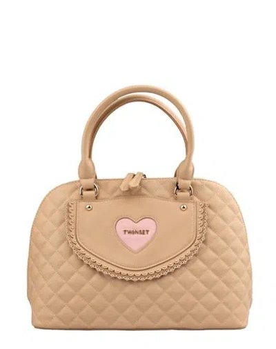 Twinset Bag Woman Handbag Beige Size - Polyurethane In Neutral