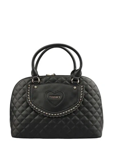 Twinset Bag Woman Handbag Black Size - Polyurethane In Brown