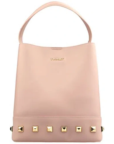 Twinset Bag Woman Shoulder Bag Pink Size - Polyurethane In Metallic