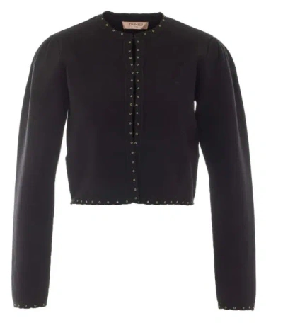 Twinset Twin-set Twin-set Black Wool Sweater In Blue