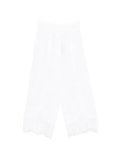Twinset Twin-set  Lace Trousers In White