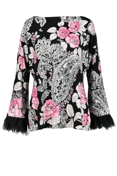 Twinset Two-tone Knitwear Top In Black