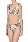 Twinset U&b Animal Print Bikini In Beige