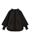 Twinset U&b Cape-inspired Short Coat With Quilted Detailing In Black
