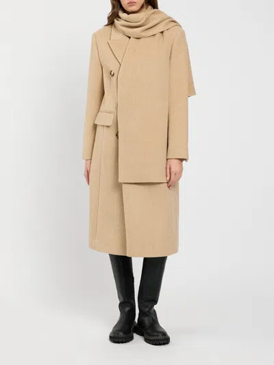 Twinset U&b Twinset U & B Coat Woman Color Beige In Neutral