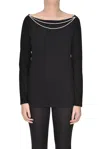 Twinset U&b Detachable Necklace T-shirt In Black