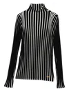 Twinset U&b Fitted Ribbed Sweater In Black