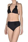 Twinset U&b Flower Applications Bikini In Black