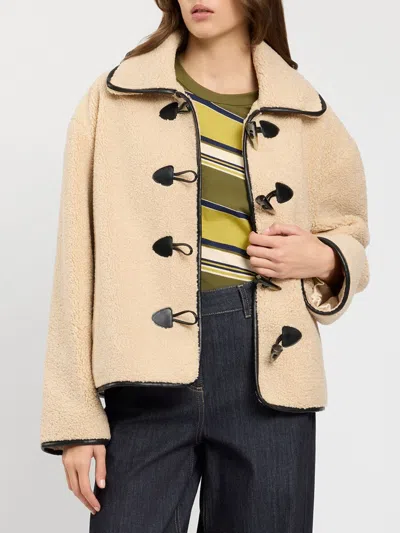Twinset U&b Twinset U & B Fur Coat Woman Color Beige In Neutral