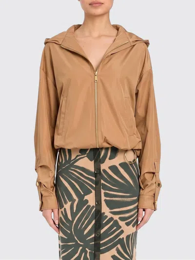 Twinset U&b Hooded Windbreaker Jacket In Hazel
